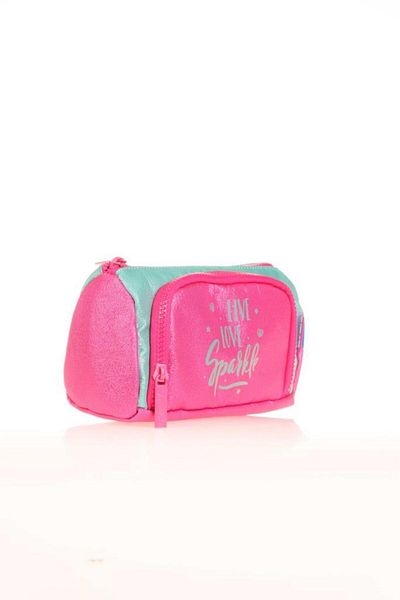 KAUKKO Sparkle Plump Pink Green Pencil Bag - K2617