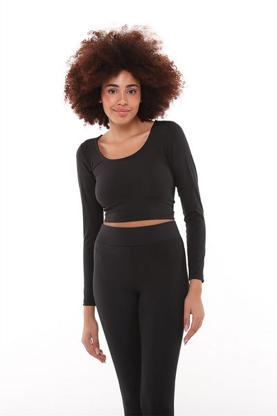 TF The Fancy For You Fancy Women's Long Sleeve Special Fabric Crop Sportsman T-Shirt