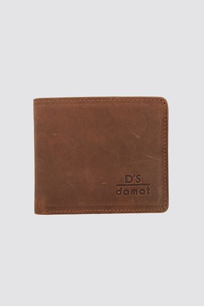 D'S Damat Genuine Crazy Leather Wallet with Tan Box