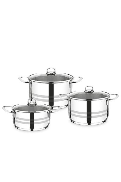 Prestige 6 Pcs Stainless Steel Cookware Set induction Base - PR7006