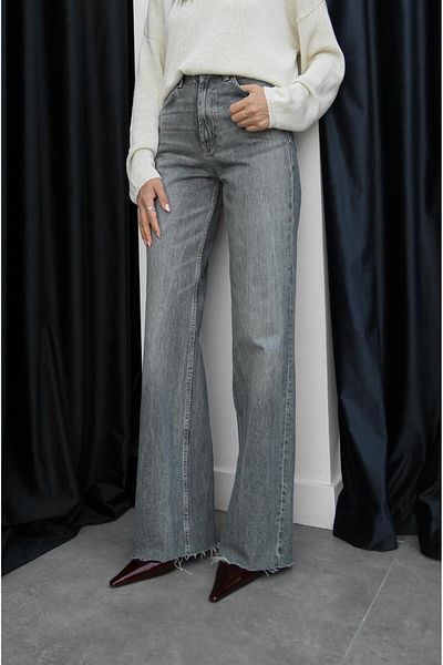 Havoş Dark Gray Washed Straight Jeans
