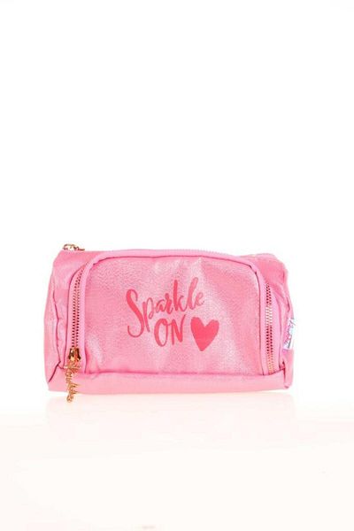 KAUKKO Tropical Pink Sparkle Plump Pencil Bag - Krn-k2554