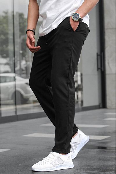 Madmext Schwarze, legere Herrenhose 6510