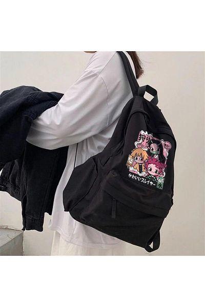 DEEFWEAR Demon Slayer Cover Printed Unisex School, Classroom, Course Printed Backpack