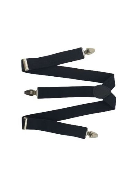OEM Men's Suspenders, Metal Clasps, 3.5 cm Width, Black