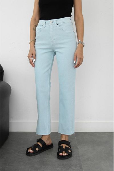 Havoş Baby Blue Boy Fit Cut Cut Leg Jean
