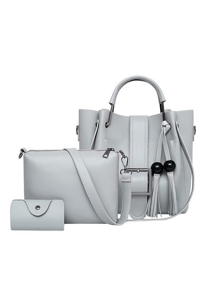 HALAMODO 3-Piece Composite Bag Set Grey