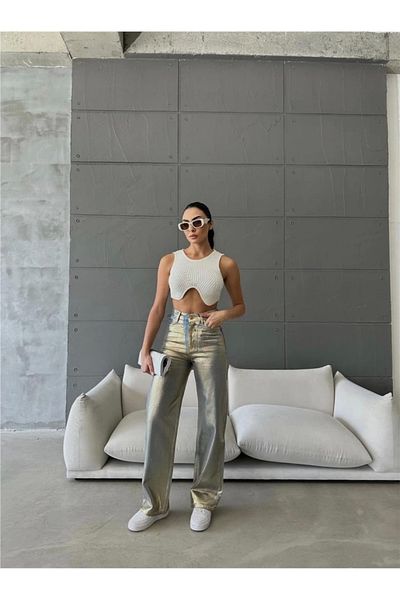 nedo7 Varakli Jeans - Gold