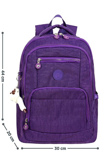 Kingston Hill Crinkle Fabric Lightweight Backpack - Suitable for School/Daily Use, Waterproof, Multi-Compartment