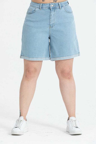 ASSO Women's Plus Size Double Leg High Waist Flex Shorts