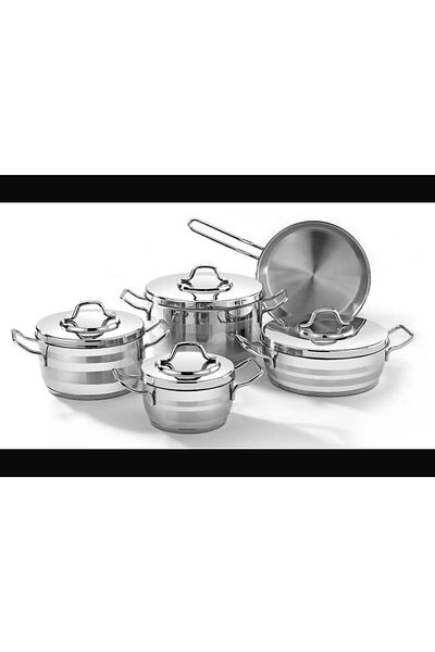 TOHFAT-AL MAIDAH Turkish cookware set, 9 pieces, 18/10 stainless steel