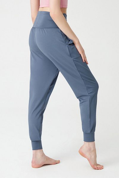 Los Ojos Antracitové tepláky Shalwar Look s elastickým pásom
