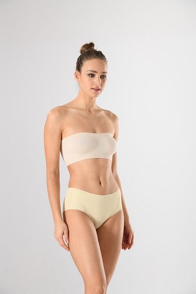 Miss Fit 12596 Women's Skin Laser Cut Non-Marking Silicone Knitted Slip Panties